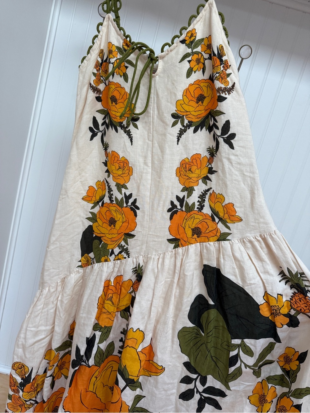 Farm Rio x Anthropologie Sleeveless V-Neck A-Line Maxi Dress Fall Crochet NWOT - Picture 5 of 14